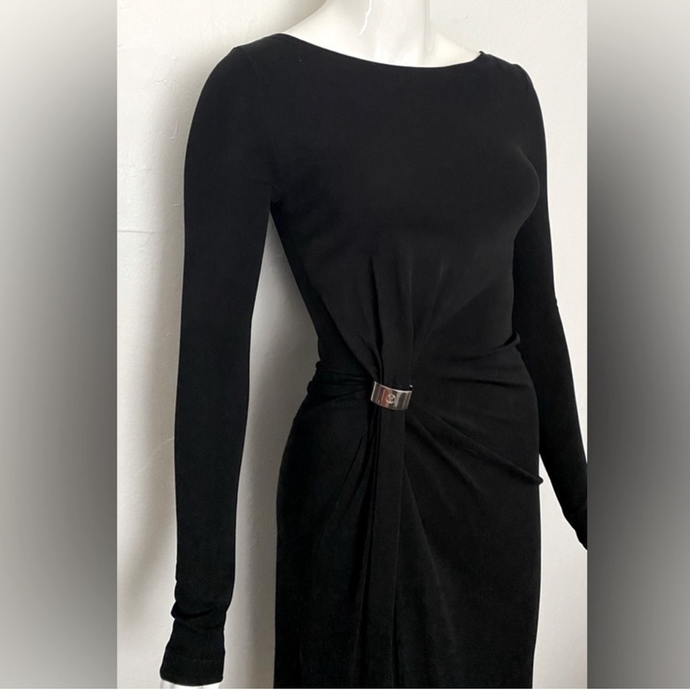 Louis Vuitton Black Long-sleeve Midi Dress Size 38 - Picture 7 of 15